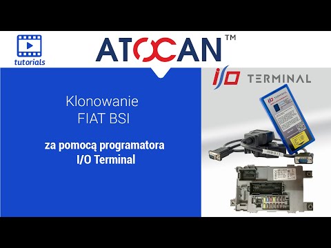 Klonowanie FIAT BSI wykorzystując programator I/O Terminal
