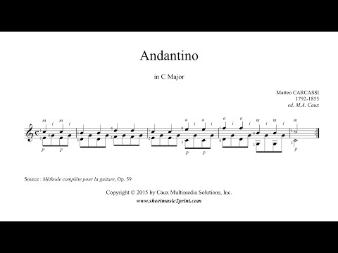 Carcassi : Andantino in C Major, Op. 59