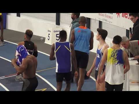 22''10: ADDOH Axel (200m SEM F02) - Championnats Régionaux en salle ES-SE, Eaubonne, 19 jan 2019