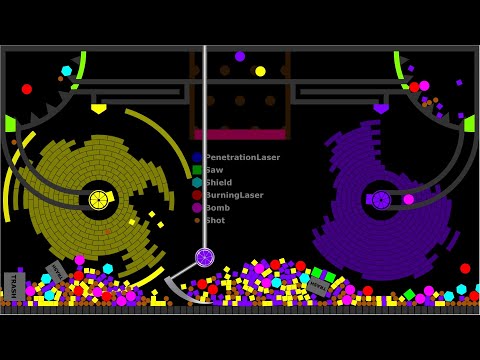 Core Destruction × Crane Game - Marble Race in Algodoo