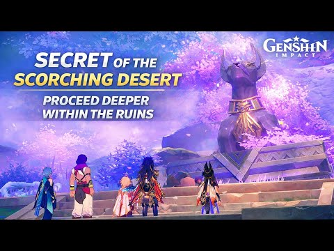 QUEST - SECRET OF THE SCORCHING DESERT | Proceed deeper within the ruins #genshinimpact #f2p