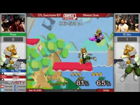 CFL Smackdown 107 Melee - Pengie (Fox) vs OC Mike (Blue) - Winners Semis