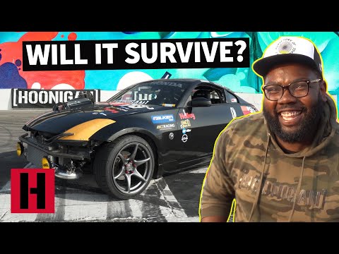 Testing Nissan 350Z with Honda K-swap on track — Hoonigan