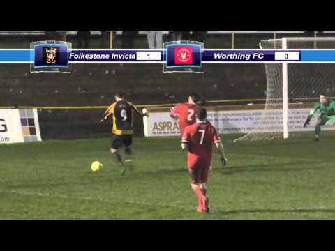 Folkestone Invicta vs Worthing FC - Highlights - Ryman League South - 02/12/14