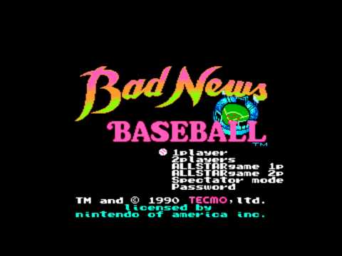 Bad News Baseball Title Screen (NES)