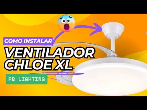 Vídeo de Ventilador Techo Chloe-L Ø108cm Blanco Dimable App PB Lighting | PB50411