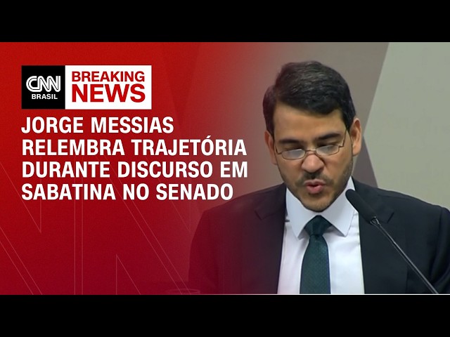 Messias se emociona ao relembrar trajetória em sabatina: "Serviço dedicado às pessoas" | LIVE CNN