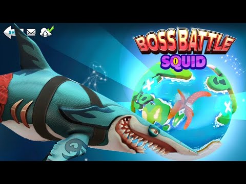 VAMP MAKO SHARK VS COLOSSAL SQUID BOSS - Hungry Shark World