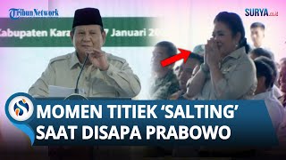 Titiek Sampai Salting saat Disapa oleh Prabowo di Depan Menteri & Para Tani, Disambut Riuh!