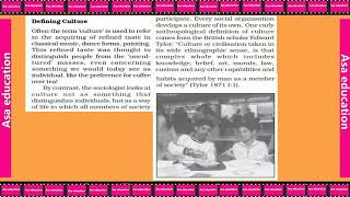 Ch 4.2.1 Culture and Socialisation (Sociology, Grade 11, CBSE) Easy explanation in Hindi