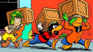 TRABALHANDO DURO POR UMA HERANÇA | GIBIS ANIMADOS DO ZÉ CARIOCA E CHAVES