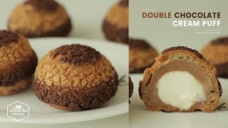 더블 초콜릿 크림 쿠키슈 만들기 : Double Chocolate Cream puff (Cookie Choux) : ダブルチョコレートクッキーシュー | Cooking tree