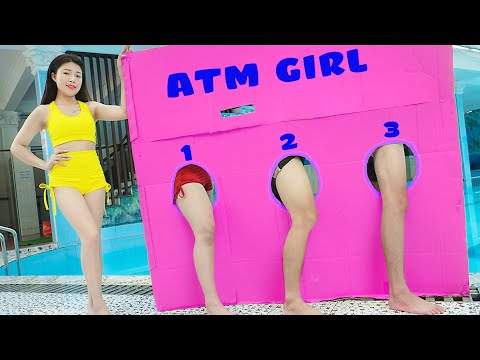 UNBELIEVABLE! JACKPOT 😍 TRY NOT TO LAUGH! GIRL PRANK NERF DR.TGIRL NERF GUNS POPULAR FUNNY PRANK ATM