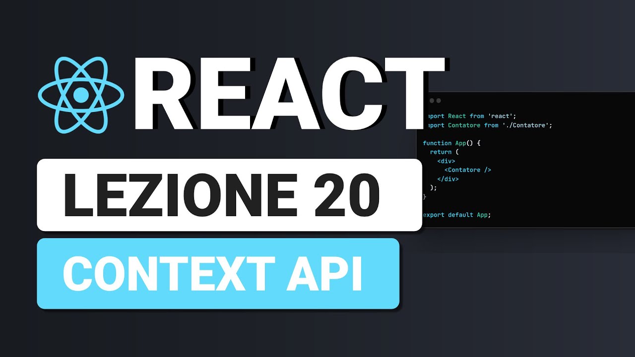 Context API - React Tutorial Italiano 20