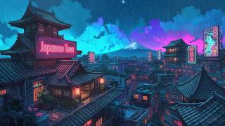 Lofi Rain Playlist 🪭 Lofi Hip Hop Beats & Japanese Town Ambience 🌆 Nostalgic Retro 1980s & 90s Vibes