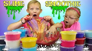 Mixing ALL MY SLIMES! Giant DIY Slime Smoothie!