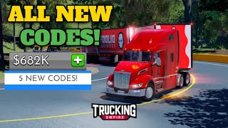 🚛 5 *NEW* CODES FOR TRUCKING EMPIRE! | ROBLOX TRUCKING EMPIRE 🏆