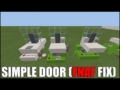 Fed X Gaming - Simple Redstone Door in Minecraft Bedrock! (FNAF Door Quick Fix)