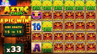 INSANE BIG WIN on AZTEC RUSH 🏺🔥 | EGT Slot FREE SPINS & Massive Bonus Feature!