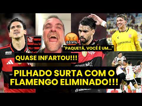 ENLOUQUECEU! PILHADO SURTA e EXPLODE com o FLAMENGO ELIMINADO DA LIBERTADORES pelo ESTUDIANTES!