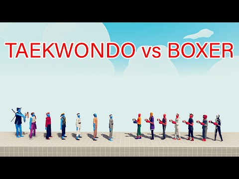 TAEKWONDO Team vs BOXER Team - Totally Accurate Battle Simulator TABS