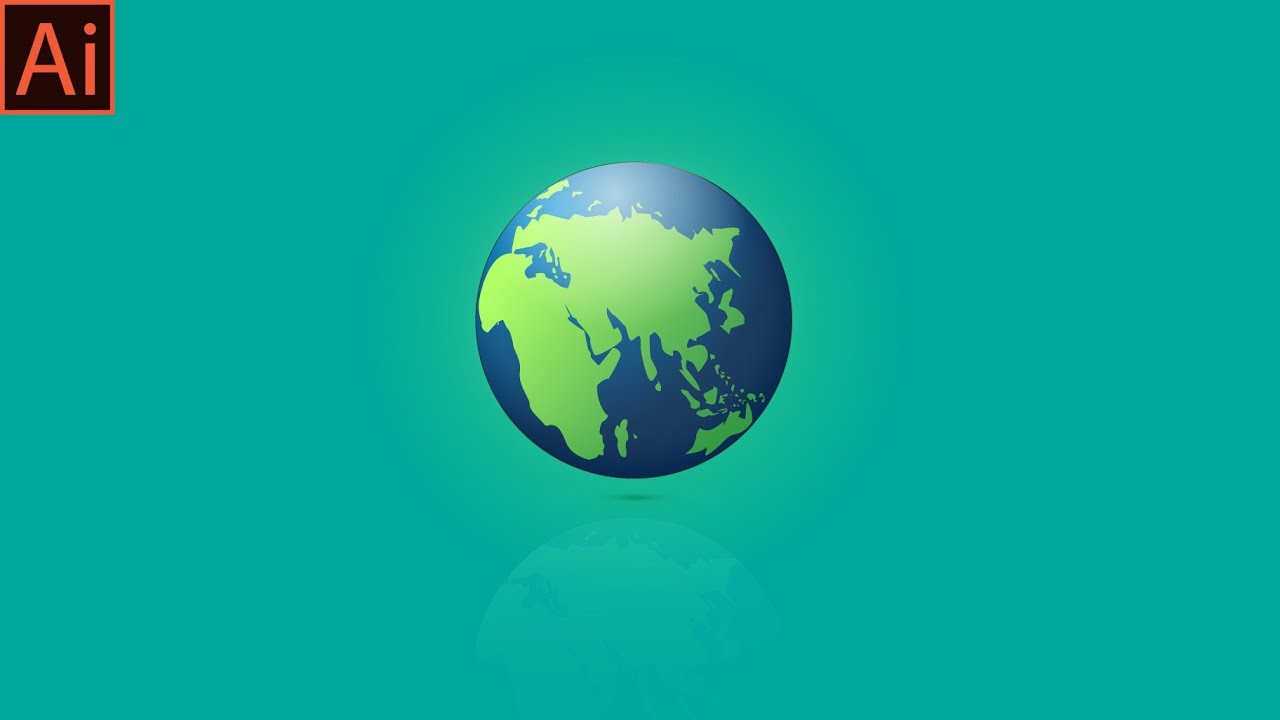 Draw Planet Earth on Illustrator | Adobe Illustrator Tutorial
