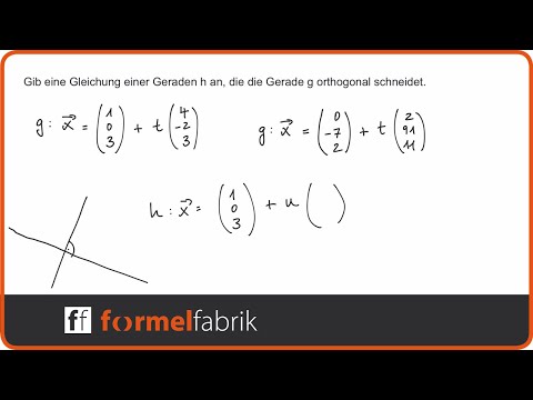 Skalarprodukt: Bestimme eine orthogonale Gerade zu einer gegebenen Geraden