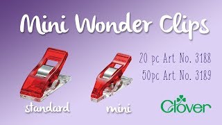 Clover Mini Wonder Clips 50/PKG - Assorted Colors
