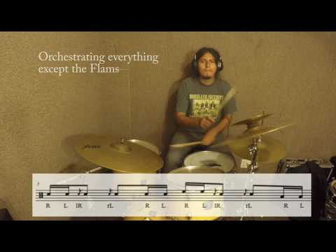 Phrasing with Rudiments #13 - Alternating Flams - One simple phrase and orchestrations
