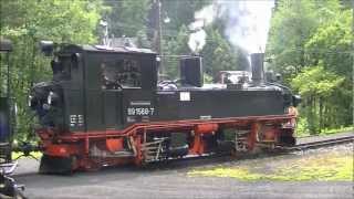 preview picture of video 'Pressnitztalbahn  -  Museumsbahn Steinbach-Jöhstadt  -  Dampf in Sachsen'