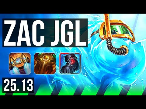 ZAC vs HECARIM (JGL) | 500+ games, Dominating | KR Challenger | 25.13