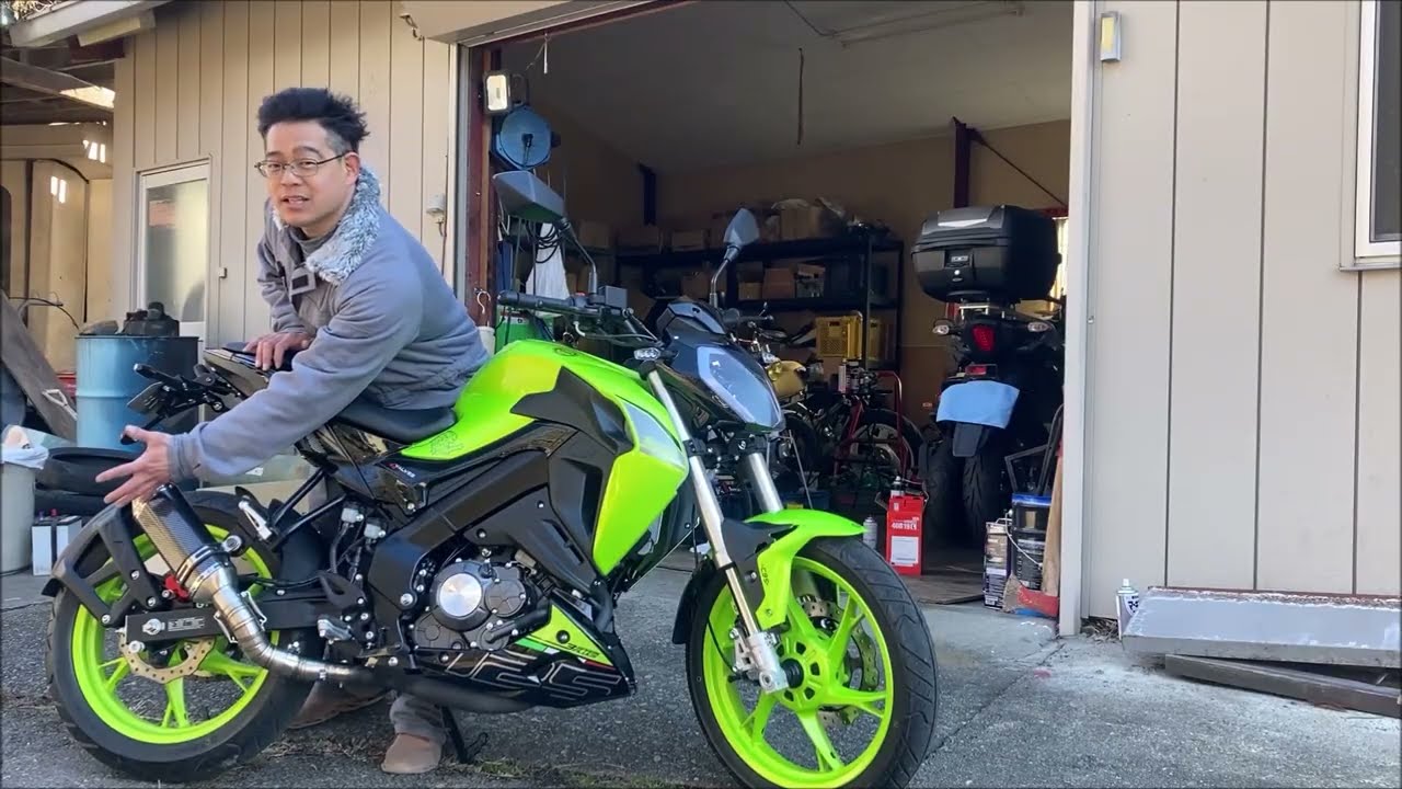 ベネリ125S　純正マフラー加工　これが本当の野獣の咆哮だ！