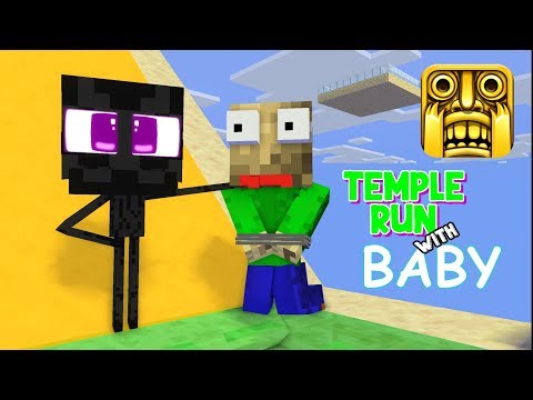 Monster School: TEMPLE RUN CHALLENGE WITH BABY MONSTER - Funny Animation