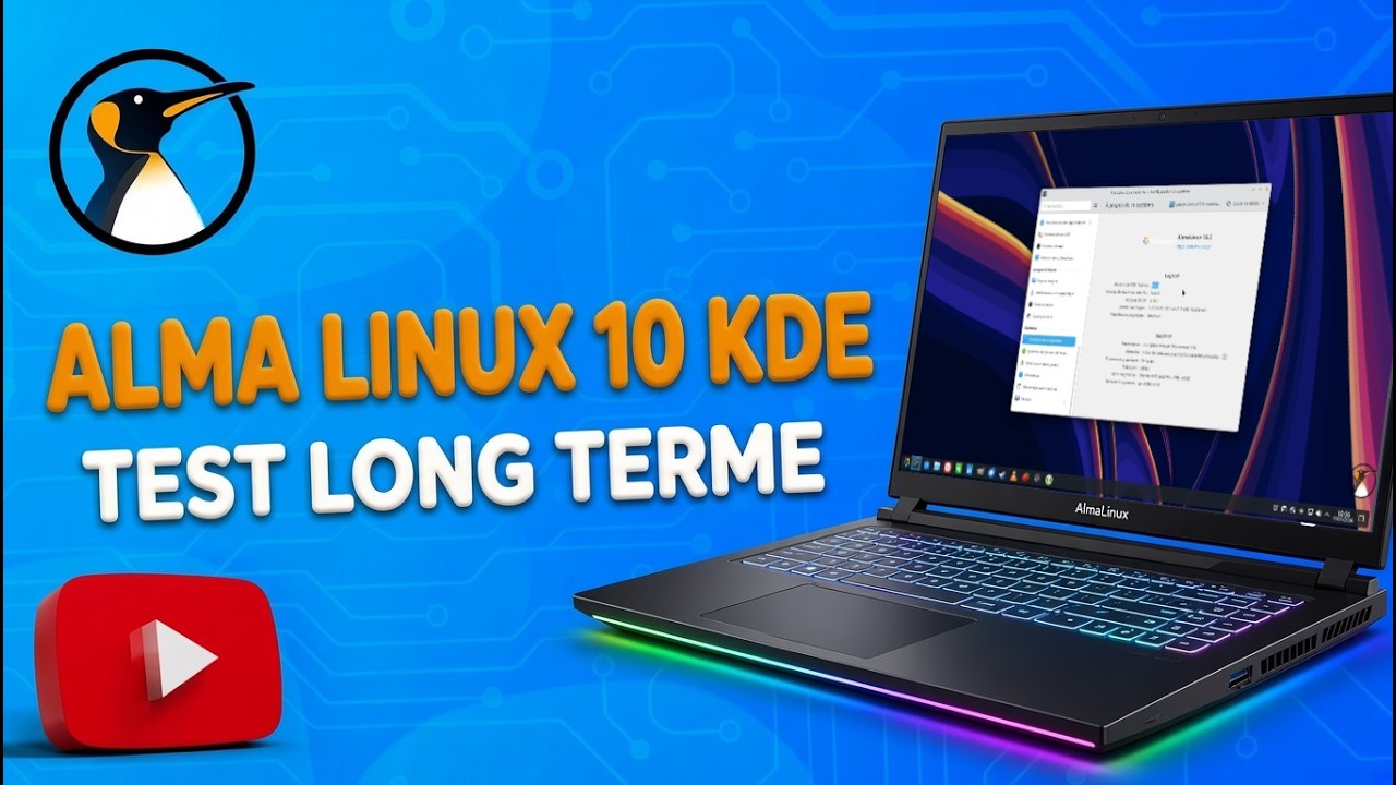 MAINTENANCE=0 POUR LINUX BUREAUTIQUE : Test long terme AlmaLinux 10 KDE !