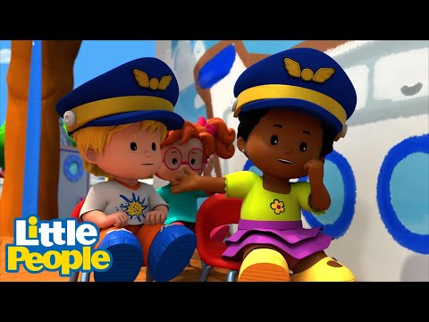 Little People | Day in the Life of a Pilot! 🧑‍✈️ | Educational Cartoons | Little People Fisher Price - Kids TV Series, Kingdom Kids Zone - Little People - Fisher Price