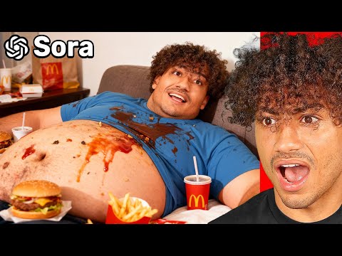 REACTING TO MY OWN AI VIDEOS!!