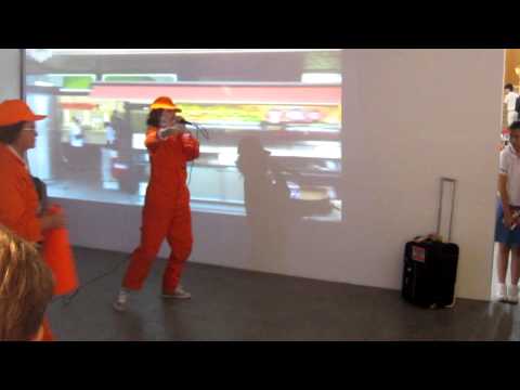 Kim Donaldson & Sue Dodd performing 'Technopia Tours' at Art Stage 2013