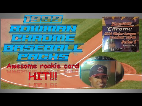 Tarjeta de béisbol cromada Bowman de 1999, 4 paquetes, rasgada, ¡UN GRAN ÉXITO PARA NOVATOS!
