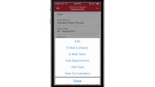Oracle Sales Cloud Mobile for Smartphone