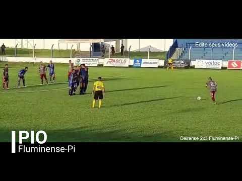 Em cobrança de falta Pio faz um golaço para o Fluminense do Piauí diante do Oeirense