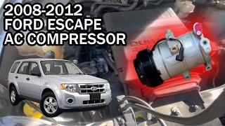 2008-2012 Ford Escape AC Compressor Replacement V6 3.0L Part 3 (Adding Freon. AC Hoses. Test Drive)
