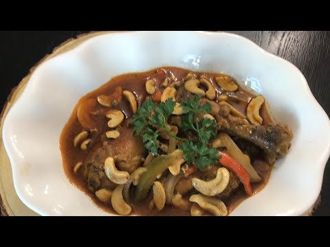 How to make Haitian style chicken with cashew (poul ak nwa)