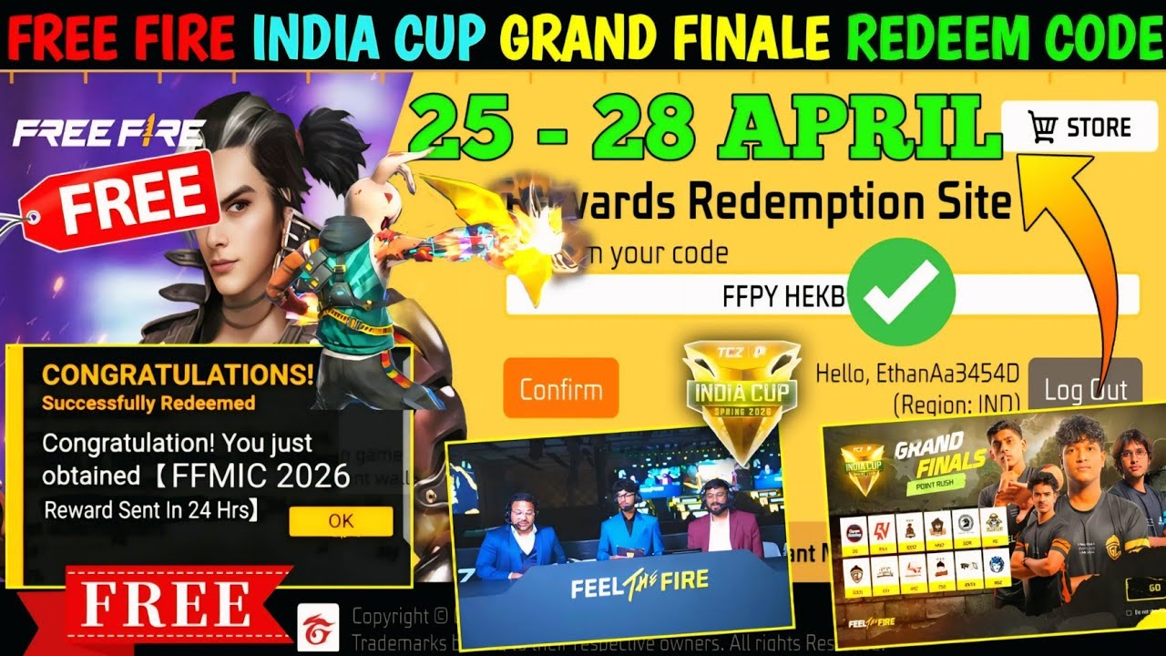 FREE FIRE REDEEM CODE TODAY 25 APRIL REDEEM CODE FREE FIRE | FF REDEEM CODE TODAY 25 APRIL