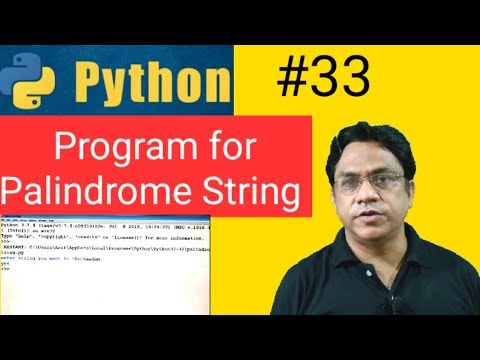 33 Python Program For Palindrome Stringpalindrome String In Pythonstring Palindrome In Python