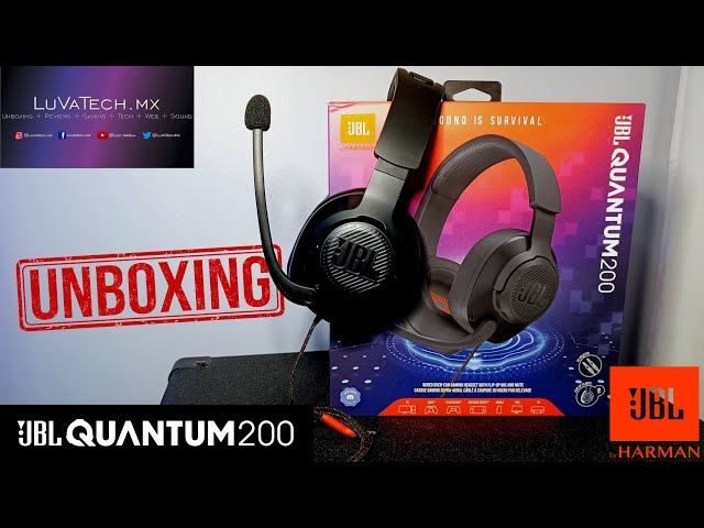 Vídeo relacionado con JBL Quantum 200 Auriculares para gamers con sonido QuantumSOUND y micrófono, con un diseño llamativo, compatible con múltiples plataformas, en negro