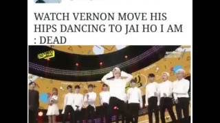SEVENTEEN Vernon dancing to Indian song "Jai Ho"