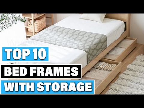 Takywep Queen Size Platform Bed Frame with 4 Storage Drawers, LED Lighted Headboard with USB Type-c Charging Station, Side Mesh Storage, Noise-Free Wood & Metal Bed Base No Box Spring Required video review thumbnail