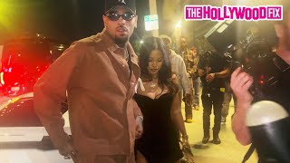 Chris Brown &amp; Girlfriend Ammika Harris Arrive In Style At His &#39;11:11&#39; Album Release Party In WeHo