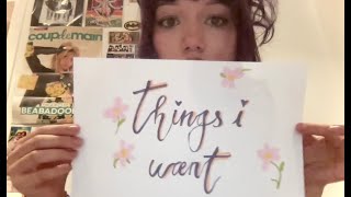 Cover art for Things I want