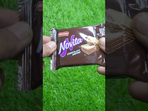 Bisconni Novita Chocolate Wafers ASMR Crunch 🍫🔊 #Shorts
